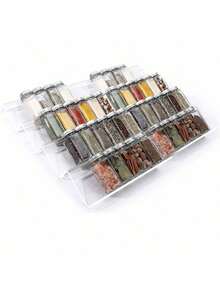 1/2/4/6pcs Expandable Transparent Acrylic Spice Drawer Organizer, Adjustable Length Spice Storage Tray For Kitchen Drawer, Cabinet, Pantry, Fits Different Drawer Sizes, Organizes Spice Bottles, Seasoning Jars And Various Condiments, High Transparency Acrylic Material, Durable And Easy To See Contents, Convenient Access, Helps Organize Kitchen Storage Space, Suitable For Home Kitchen Storage, Multiple Quantity Options Available - One Size - View 3