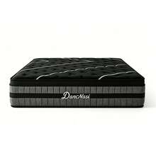 Matelas 140x190 cm, Épaisseur 30 cm, Matelas Hybride 7 Zones Ressorts Ensachés & Mousse Mémoire, Régulation de la Température, Construction Robuste, Élasticité Agréable - Noir - Voir 2