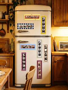Waterproof Refrigerator Photo Clips, Colorful Retro Style, Vertical Photo Frame, Suitable For Refrigerator, Kitchen And Home Decor - Multicolor - View 5