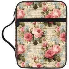 Vintage Rose Sheet Music Pink Floral Cream Bible Cover Case For Women Men| Musical Large Bible Carrying Bag With Handle, Book Protector Case For Christian Church Accessories - Pink Rose Music Note - View 9