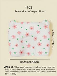 2pcs/Set Or 1pc Soft Comfortable Pure Cotton Crinkle Baby Head Shaping Pillow, Breathable All-Season Anti-Flat Head Washable Soothing Pillow - Multicolor - View 3
