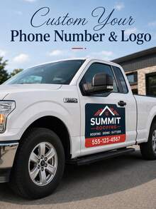 Custom Car Magnetic Signs, Personalized Logos For Your Car, Van, Truck, Used For Promoting Your Commercial Vehicle, Professional Printing, Customizable Text And Logo - Multicolor - View 2
