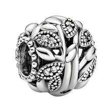 1pc Vintage Silver Plated Large Hole Bead Cat Dog Turtle Bee Animal Hollow Heart Shape Pendant, Handmade Jewelry, Suitable For Girls Bracelet Gift - Silver - View 15