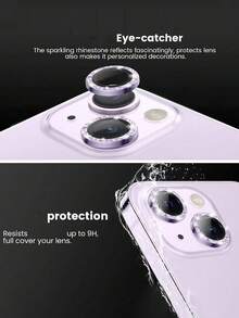 3pcs Lens Protector Compatible With IPhone 17/17 Pro/17 Pro Max/17 Air/16/16e/11/12/13/14/15/15 Pro/Pro Max/Plus/Mini, 9H Tempered Glass Camera Lens Cover, Fashionable, Durable, Scratch-Resistant - Purple - View 5