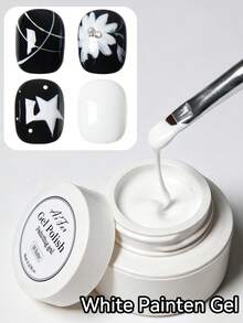AiFer Set Starter Kutek Gel Hitam & Putih Soak-Off Tanpa Lap 8ml/Pc, Dapat Digunakan Sepanjang Musim, Tersedia 2 Warna - Hitam dan Putih - View 3