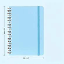 Spiral Bound B6 Notebook With Colorful Thick Inner Pages, Diary, Planner, Memo Pad, Coil Notebook - Multicolor - View 6