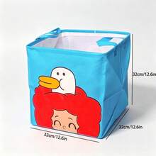 1pc Cartoon Toy Storage Basket, Waterproof, Foldable, Car-Friendly, Large Capacity Baby Snack Toy Clothing Storage Bin - Multicolor - View 12