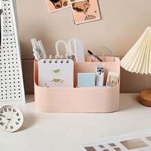1pc Minimalist 5-Compartment Storage Box Baby Room Desktop Organizer Bedroom Storage Multi-Functional Organizer (3 Colors) - Multicolor - View 5