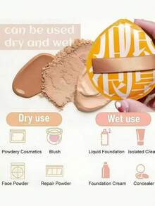 2/3/5/6/9/10/18/30pcs Multi-Specification Makeup Sponges, High-Density Soft Material, Non-Absorbent, Dry & Wet Use, Durable & Wear-Resistant, Rich Styles & Colors, Compact & Portable For Travel Storage - Multicolor - View 6