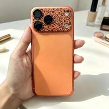 抗指紋全覆蓋相機鏡頭保護膜，適用於 iPhone 17 Pro Max/17 Pro，橘色豹紋圖案，送給她的生日禮物 - 豹紋橘 - 查看 10