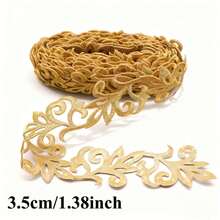 1M/2M Hot Melt Adhesive Metallic Lace Ribbon Crafts DIY Embroidery Golden Lace Trim Iron On Flower 3.2cm/7.6CM For Sewing Costumes Wedding Dresses Home Decor - Multicolor - View 16