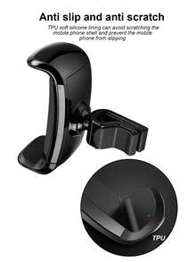 Car Air Vent Phone Holder, 360° Rotatable Universal Air Vent Clip Smartphone Mount, Lockable Portable Mini Phone Navigation Bracket, Suitable For 4.7-6 Inch Phones, Car Interior Accessory - A - View 6