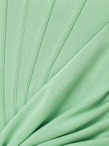 Smilprince Women's Sage Green Strapless Corset Evening Gown, Ruched High Slit Mermaid Maxi Dress, Fall Wedding Hocodress Quince Holiday Party Outfit - Green - View 9