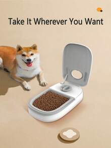 Pet Automatic Timed Feeder, Smart Pet Feeder, Timed And Quantitative Automatic Feeding, Suitable For Cats And Dogs, Separate Feeding Of Wet And Dry Food, No Need To Worry About Forgetting To Feed Pets When Away - Multicolor - View 5