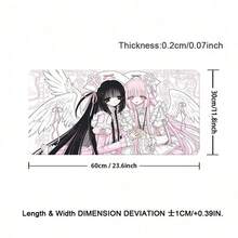 Ins Style Japanese Vintage Leather Mouse Pad Angel Girl Mouse Pad Oversized Computer Mouse Pad Cute Pink Anime Office Leather Desktop Mouse Pad - View 12