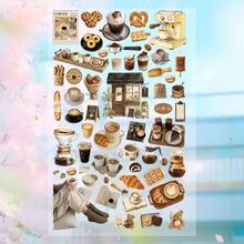 Coffee Afternoon Tea Stickers For Phone Case, Keyboard, Tablet, Diary, Laptop, Planner, Guitar, Helmet, Skateboard - Coffee - View 2