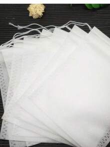 100pcs Reusable Non-Woven Fabric Tea Bags, Medicine Bags And Soup Bags, Suitable For Various Filtration Uses, With Drawstring Closure Design, Perfect For Loose Tea, Soup Ingredients, Chinese Herbal Medicine And Spices - Multicolor - View 12