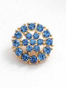 10pcs/Pack Snowflake Hollow Rhinestone High-End Metal Buttons, Suitable For Skirts, Dresses, Cardigans, Hand-Sewn Buttons, Suitable For Coats, Sweaters, Suits, Evening Gowns, Tops Decorative Buttons, Shoes And Hats Gift Boxes, DIY Accessories - Multicolor - View 10