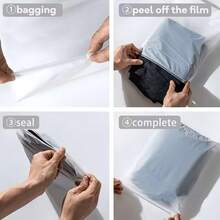 10pcs/20pcs Travel Storage Bag Set, Matte Self-Sealing Bags, Reusable And Waterproof Travel & Storage Bags, Suitable For Clothing, Travel Essentials, Etc., Durable Plastic Organizer Bags, 5 Sizes Available - View 10