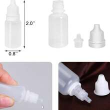 20 Plastic Empty Dropper Bottles With 1 Funnel - 10ml - View 2