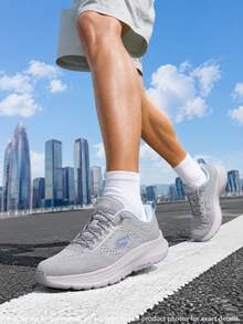 Skechers Women's Running Shoes GO RUN CONSISTENT 2.0 Lightweight Comfortable Sports Running Shoes 128638-GYBL - Grey - View 1