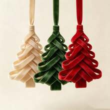 3 Rolls Velvet Ribbon, 1cm Wide, 600cm Total Length, Premium Christmas Ribbon For Christmas Tree Decoration, Gift Wrapping, Wreath Accents - Multicolor - View 3