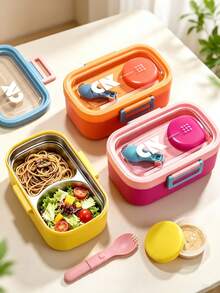 Insulated Lunch Box, Portable Insulated Food Jar, Multi-Functional Insulated Stew Pot Suitable For Office, School, Travel - Multicolor - View 1