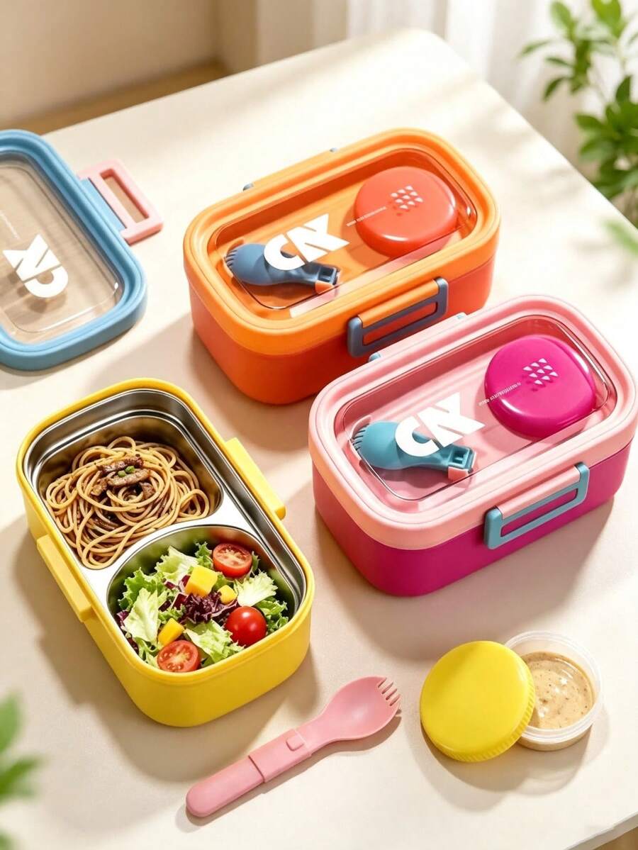 Insulated Lunch Box, Portable Insulated Food Jar, Multi-Functional Insulated Stew Pot Suitable For Office, School, Travel - Multicolor - View 1