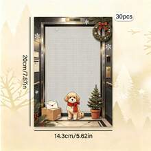 Christmas Theme Stationery, 30 Sheets/Pack, Suitable For Letter Writing Or Note Taking, High-Quality Paper Easy To Use, Festive Artistic Border Design - Rectangle - View 15