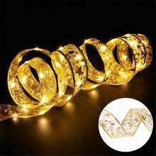 20/50/100LED Christmas Ribbon With Lights Battery Operated Indoor String Lights Christmas Tree Accessories Decoration For Christmas New Year Gifts - AA Christmas Ribbon Light String - View 15