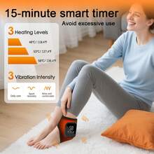 1/2pcs Portable Foot Massager With LCD Touch Screen - Visualized Temperature Ankle Heater, 2000mAh Large Capacity Battery, 3 Vibration Levels + 3 Heating Levels, Adjustable Intensity, Smart Timer, Type-C Charging Port Design, Suitable For Office, Long Standing, Sports Enthusiasts, A Unique Holiday, Birthday Gift Choice - Multicolor - View 8