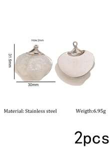 1/2Pcs Coastal Vintage Boho Shell Conch Charms For Jewelry Making, Stainless Steel Imitation Shell Pendants For DIY Necklace Earring Supplies - Acrylic Pendant - View 25