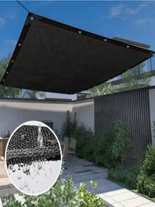 Multiple Sizes Available, 1pc 90% UV Blockage Woven Sunshade Fabric With Grommets - Multicolor - View 9