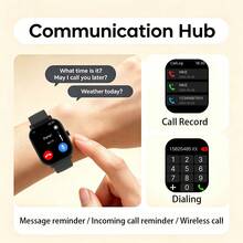 ZhiKexing Smart Watch dengan Layar HD 2,01 Inci, Kontrol Kamera, Pemutaran Musik, Panggilan Nirkabel, Berbagai Mode Olahraga, Pengingat Gaya Hidup Sedentari, dan Fungsi Lainnya, Cocok Sebagai Hadiah untuk Keluarga, Teman, Pasangan, Kompatibel dengan Android dan iOS - View 6