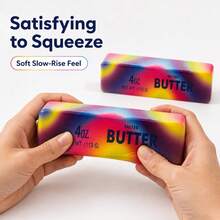 Tachimi 1pc Entertainment Colorful Butter Stick Squeeze Toy, Slow Rising Squishies, Crunchy Squishy Toy Supplies, Fidget Toys Kids Toys, Bag Packaging Fit For Routine Play Shipped Randomly - Multicolor - View 2