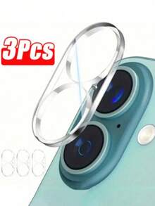 Yezodawee 3pcs 3D Transparent Camera Lens Protector, 9H Tempered Glass Anti-Scratch Lens Film, Compatible With Phone18 Pro Max/18 Pro/17 Pro Max/17 Pro/16 Pro Max/16 Pro/15 Pro Max/15 Plus/14 Pro Max/14 Pro/13 - Clear - View 1