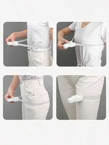 1PC Random Color Body Measurement Tape, Fitness Essential, Home Essential Soft Tape, Soft Tape For Measuring Waist, Hip, Chest, Arm, Leg, Thigh - Automatic High Precision 3-In-1 Soft Tape, Used For Measuring Height, Waist, Chest And Thigh Circumference - Retractable Fitness Measurement Tape, Convenient For Home And Gym Use - A - View 4