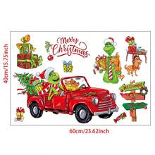 The Grinch 1 Set Pegatina de Pared de Película de Dibujos Animados Decoración Navideña Papel Tapiz Monstruo Verde Árbol de Navidad Calcomanía de Ventana Pegatina de PVC, Calcomanía de Ventana de Monstruo Verde de Dibujos Animados, Adecuado para Decoración de Fiesta y Cumpleaños, Decoración Popular de Vacaciones y Fondo Fotográfico; Regalo de Navidad Favor de Fiesta - Multicolor - Ver 12