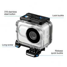 PULUZ Casing Tahan Air Bawah Air 60m untuk Insta360 GO 3 / GO 3S, Casing Selam dengan Adaptor Dasar & Sekrup, Transparan - View 4