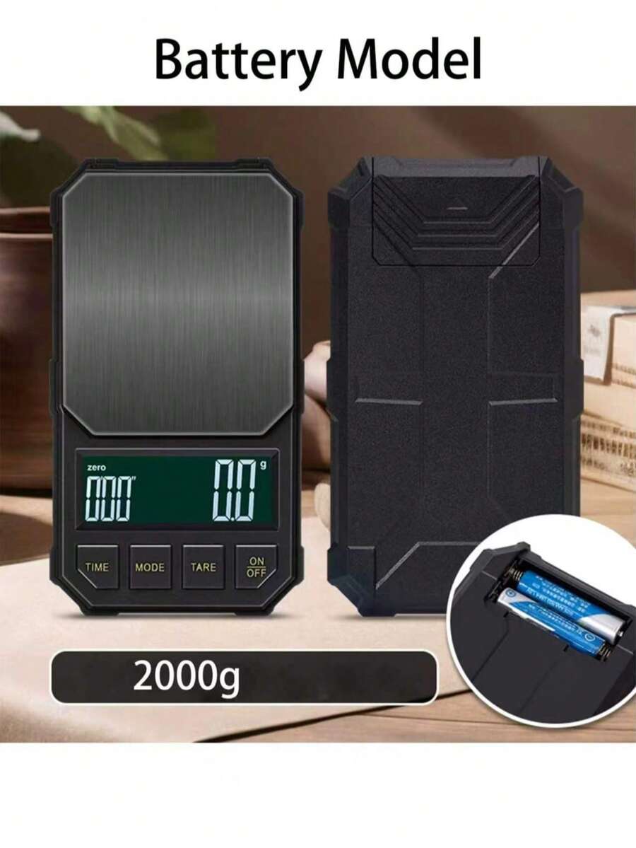 2000g 高精度咖啡秤，附計時功能，便攜式廚房秤，口袋尺寸，LCD 數位顯示，適合戶外或旅行使用，精準義式濃縮與手沖咖啡秤，烘豆工具，易於攜帶，不含電池 - 廚房秤 - 查看 1