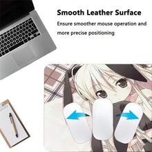 Extra Large Leather Computer Mouse Pad, Extra Large Multiple Sizes Genuine Leather Touch Mouse Pad, Cute Y2k Anime Girl Table Mat, Student Meal Mat, Desktop Office E-Sports Mat, Anti-Slip And Waterproof, Suitable For Study Desks And Leather Pads - View 6