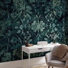 Wall Mural - Oriental Pattern Carpet: Emerald Ornaments And Worn Patterns - Self-adhesive - View 3