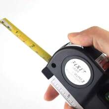 Portable Laser Level, Tape Measure Ideal For Home Remodeling, Batteries Not Included - Black - View 3
