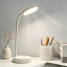 1pc USB Powered LED Touch Sensor Eye-Care Desk Lamp, Brightness Adjustable From 30% To 100%, Three-Level Color Temperature Modes, Suitable For Studying, Reading, Office Use, Bedside Night Light, And Home Lighting, Reading Lamp Illumination - White - View 3