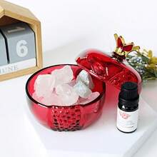 1pc Glass Pomegranate Jar, Highly Attractive Desktop Decor Ornament, Multi-Seed Multi-Fortune Pomegranate Jar, Festive Decorative Storage Container - View 6