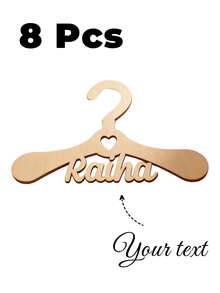 Personalized Name Mini Hangers, Custom Wooden Name Hangers, Suitable For Small Clothing And Pet Clothes, Home Storage Small Wardrobe Hooks - Multicolor - View 20