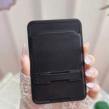 Solid Color Adhesive Phone Card Holder With Built‑In Kickstand, 2 In 1 Self‑Adhesive Back Card Pocket & Foldable Phone Stand, Slim Stick‑On Card Wallet For Credit Card ID Card, Universal Portable Phone Accessory For All Smartphones, Multi Pastel Color Options - Multicolor - View 17