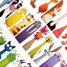 30pcs Funny Animal Bookmark Are Suitable As School Gifts And Reward Gifts,Cartoon Reading Pages, Book Tag Decorations, Creative Student Gifts, DIY Bookmarks, Back To School Season - 1set/30PCS - View 4