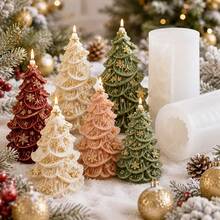 Pine Cone Layered Christmas Tree Silicone Mold, Suitable For Candle Making, Resin Jewelry And Clay Crafts - Multi-Functional Holiday Mold With Asymmetrical Pine Cone Shape, Suitable For Wax, Resin And Clay, For Christmas Decoration And Gift Making. - Christmas Tree Mold - View 3