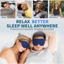 Masker Tidur 3D Unisex Lembut, Masker Tidur Cekung Penghalang Cahaya dengan Tali yang Dapat Diatur - beraneka warna - View 5